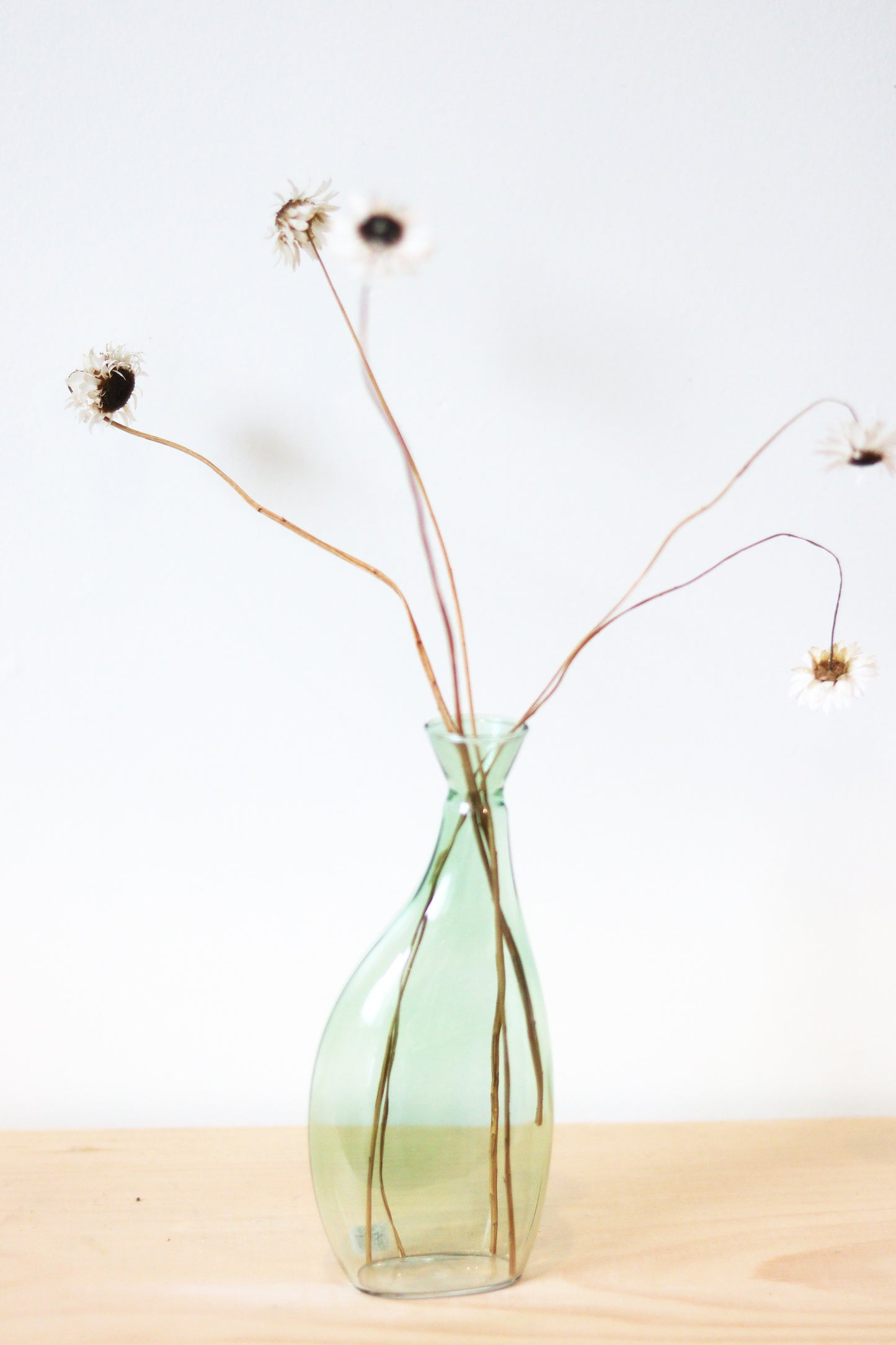 Green Glass Bud Vase