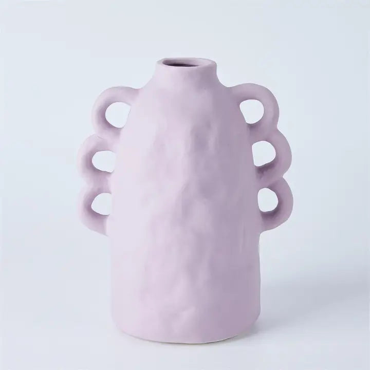 Ceramic vase with loops, matte
