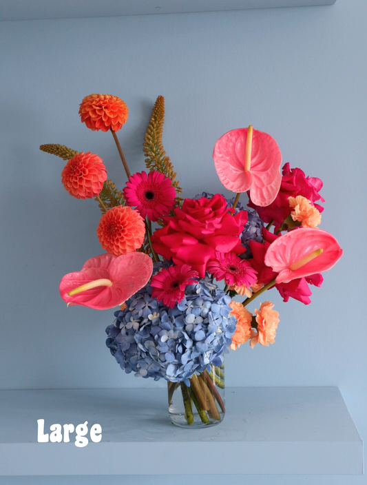 Pop Of Colour Vase Arrangement