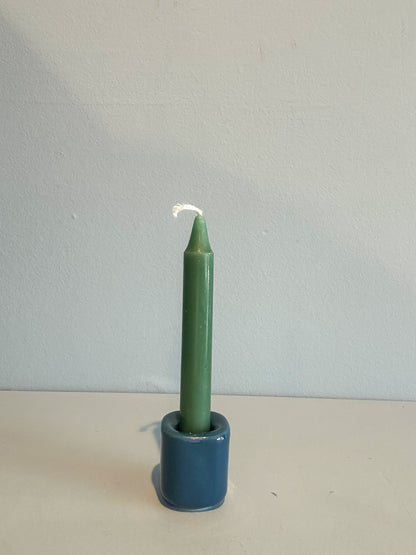 4” mini taper candle w/ holder
