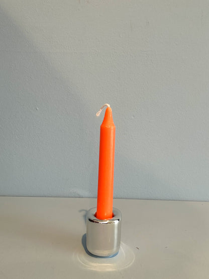 4” mini taper candle w/ holder