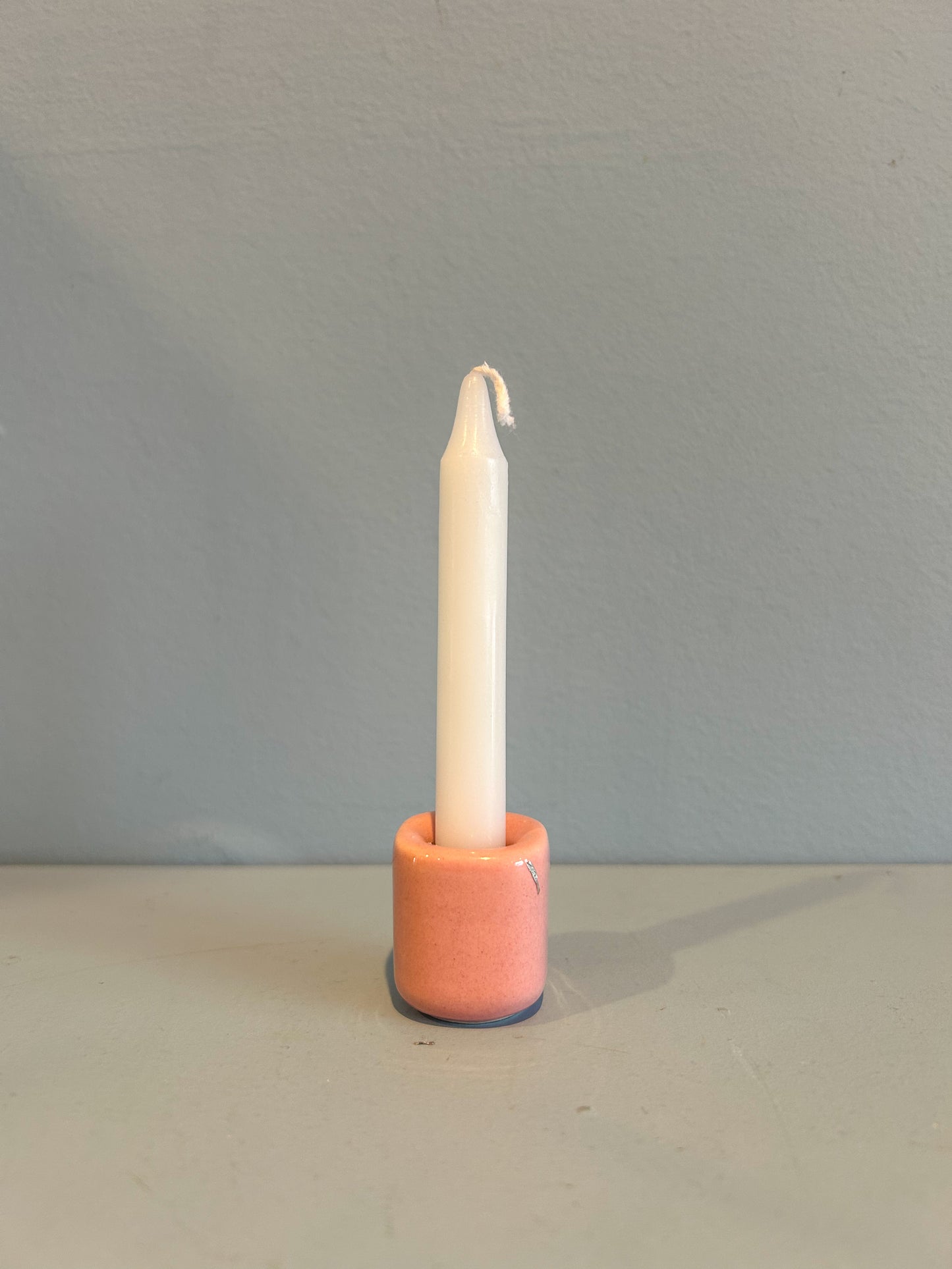 4” mini taper candle w/ holder