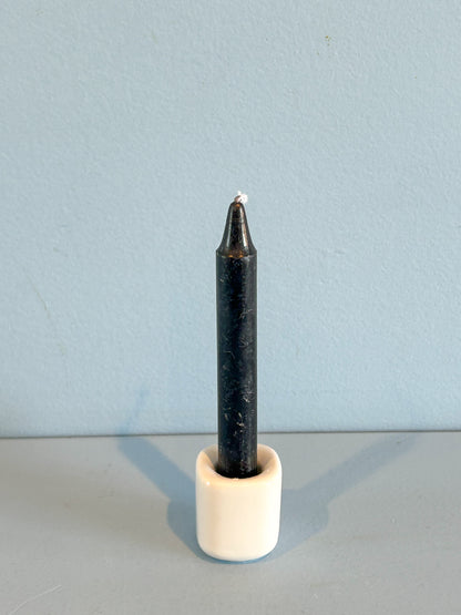 4” mini taper candle w/ holder