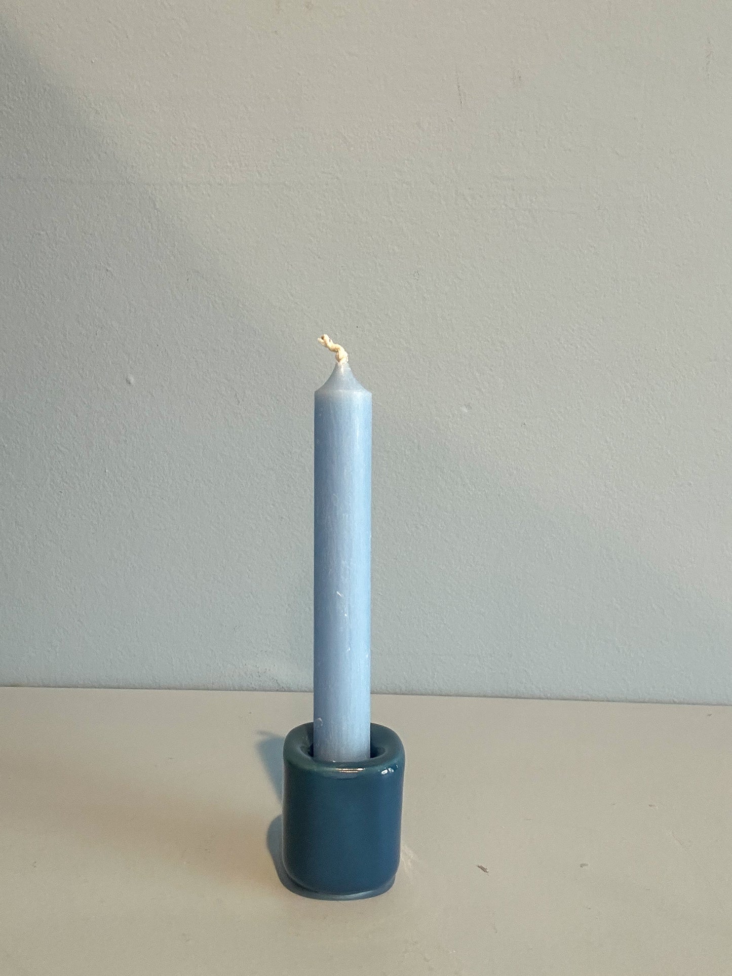 4” mini taper candle w/ holder