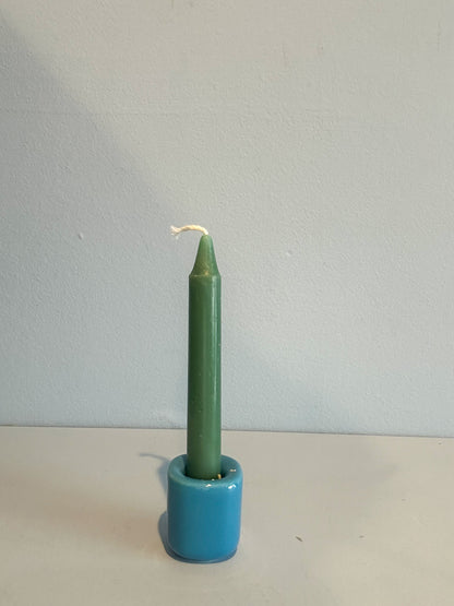 4” mini taper candle w/ holder