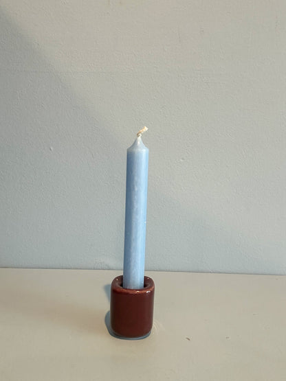 4” mini taper candle w/ holder