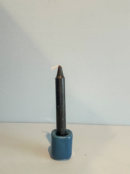 4” mini taper candle w/ holder