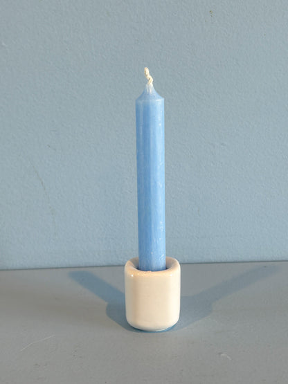 4” mini taper candle w/ holder
