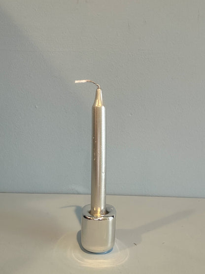 4” mini taper candle w/ holder
