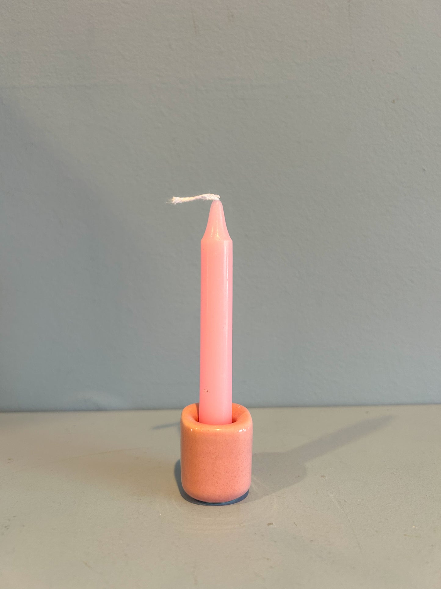 4” mini taper candle w/ holder