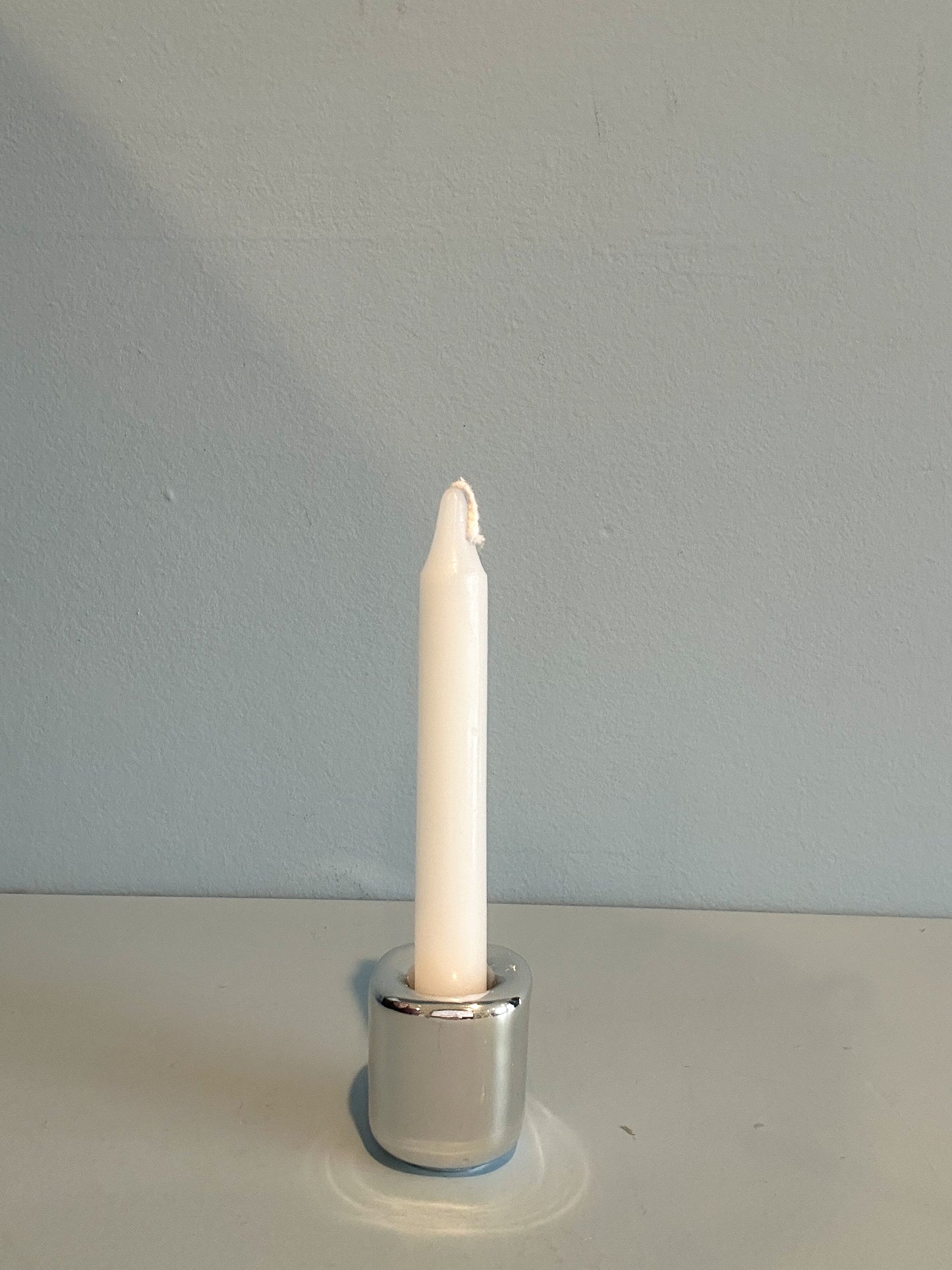4” mini taper candle w/ holder