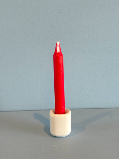 4” mini taper candle w/ holder