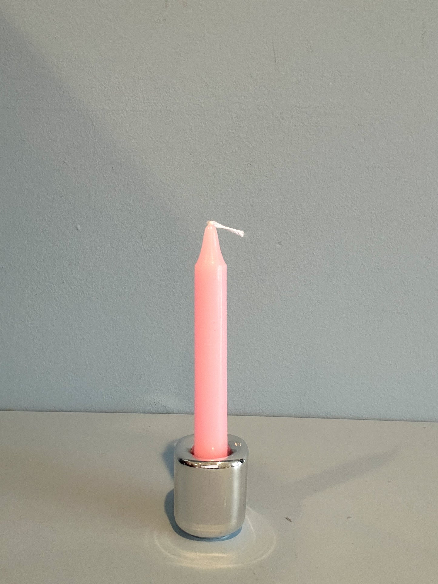 4” mini taper candle w/ holder