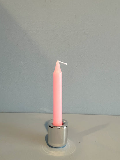 4” mini taper candle w/ holder