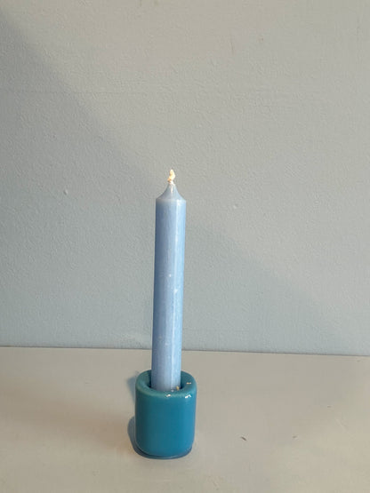 4” mini taper candle w/ holder