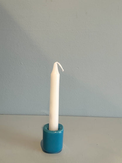4” mini taper candle w/ holder