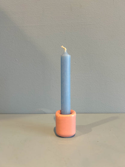 4” mini taper candle w/ holder