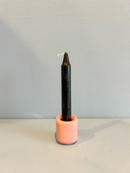 4” mini taper candle w/ holder