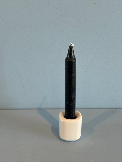 4” mini taper candle w/ holder