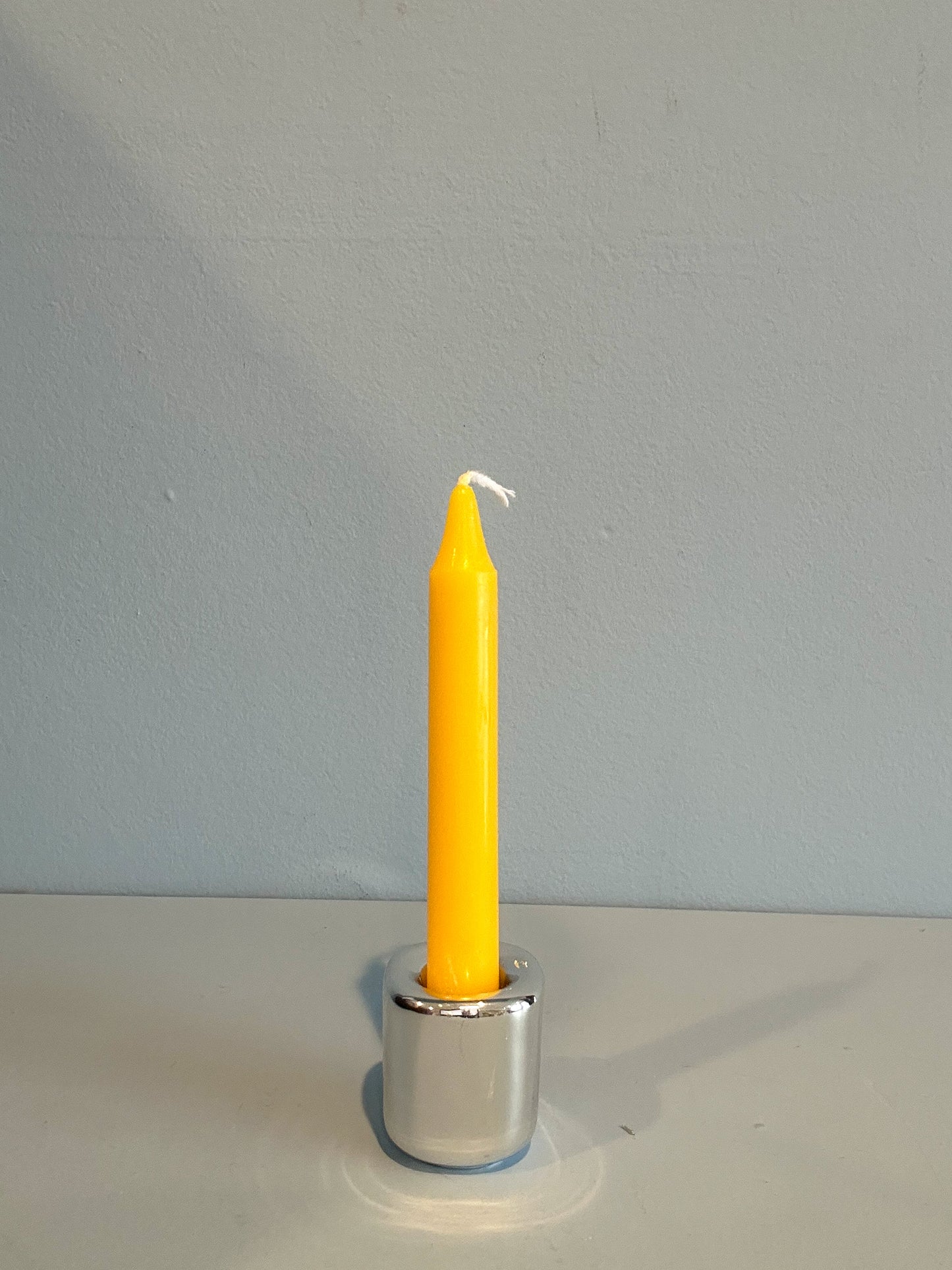 4” mini taper candle w/ holder