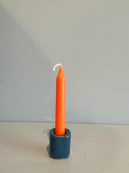 4” mini taper candle w/ holder
