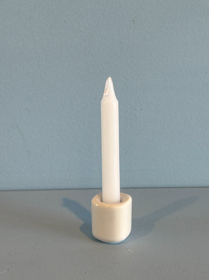 4” mini taper candle w/ holder