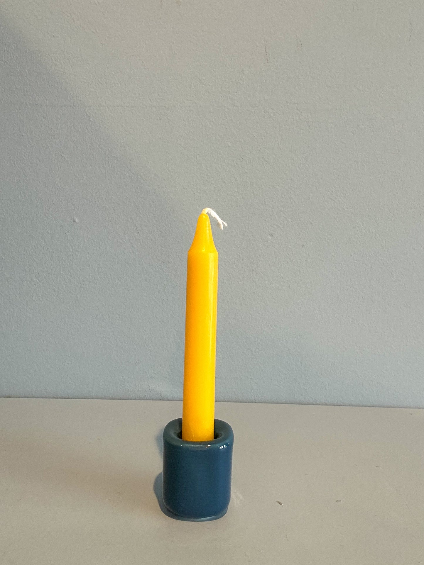 4” mini taper candle w/ holder