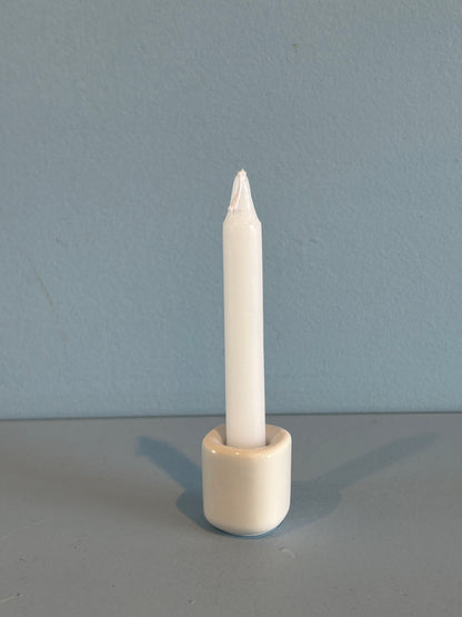 4” mini taper candle w/ holder