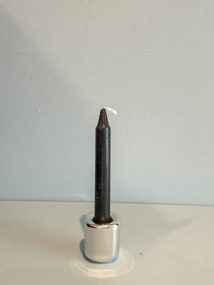 4” mini taper candle w/ holder