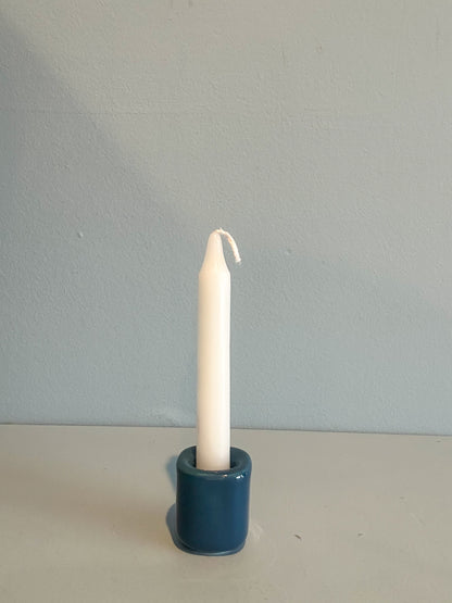 4” mini taper candle w/ holder