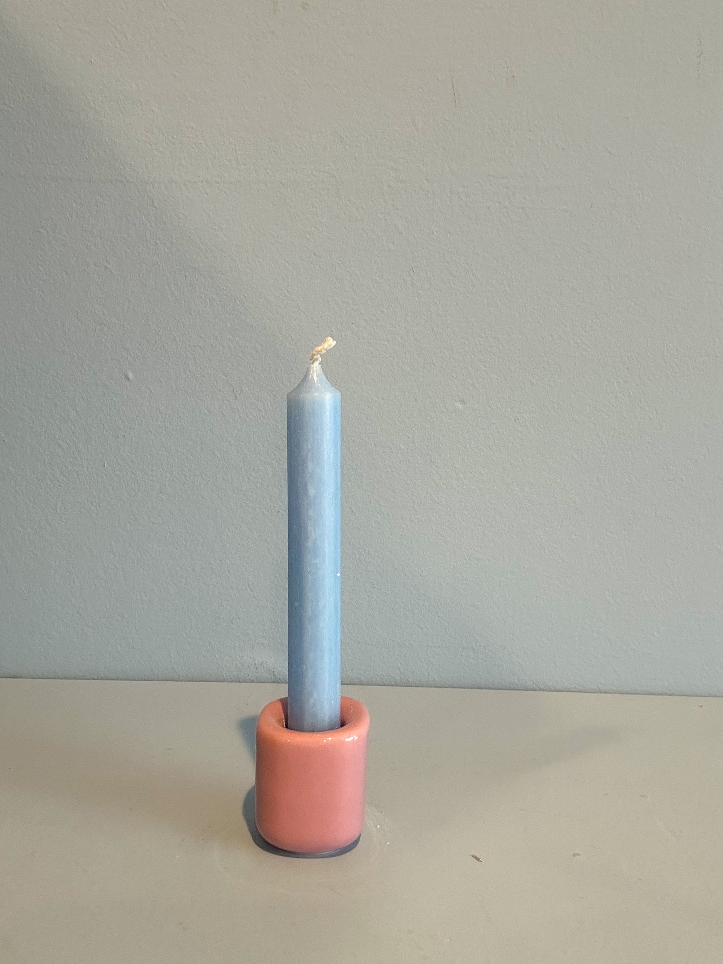 4” mini taper candle w/ holder