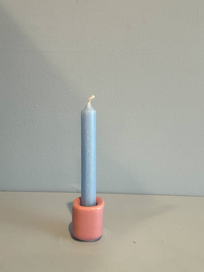4” mini taper candle w/ holder
