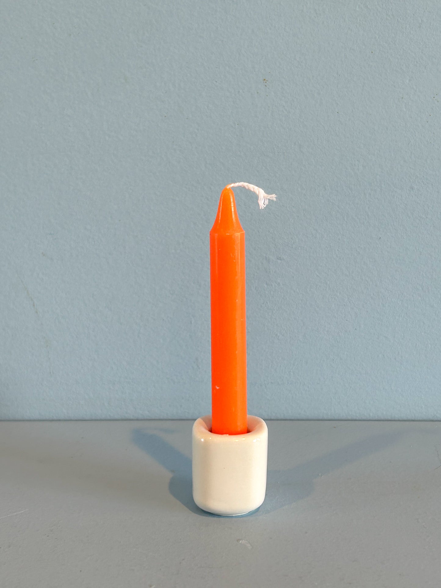 4” mini taper candle w/ holder
