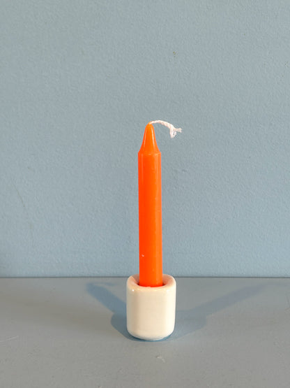 4” mini taper candle w/ holder