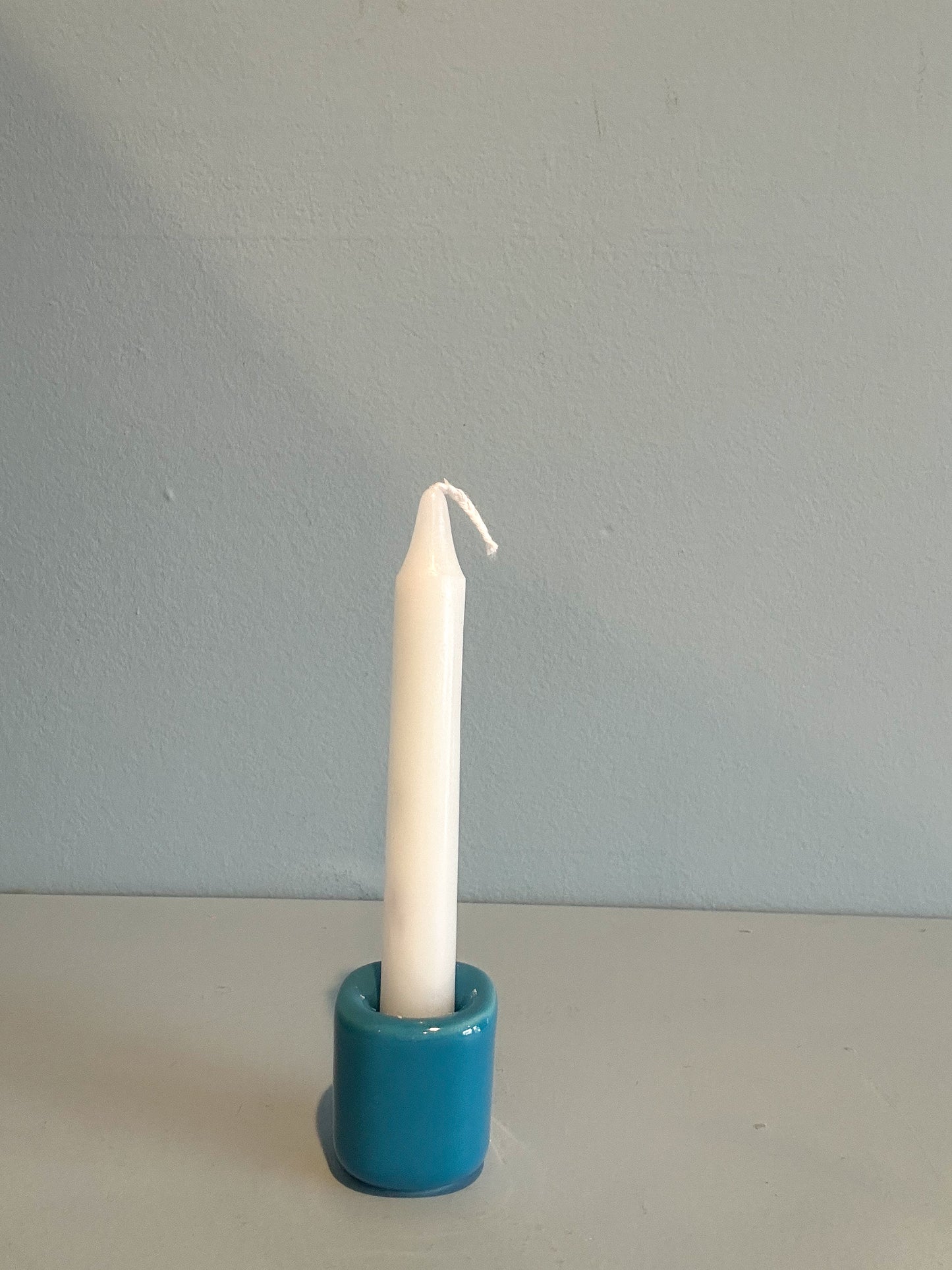 4” mini taper candle w/ holder