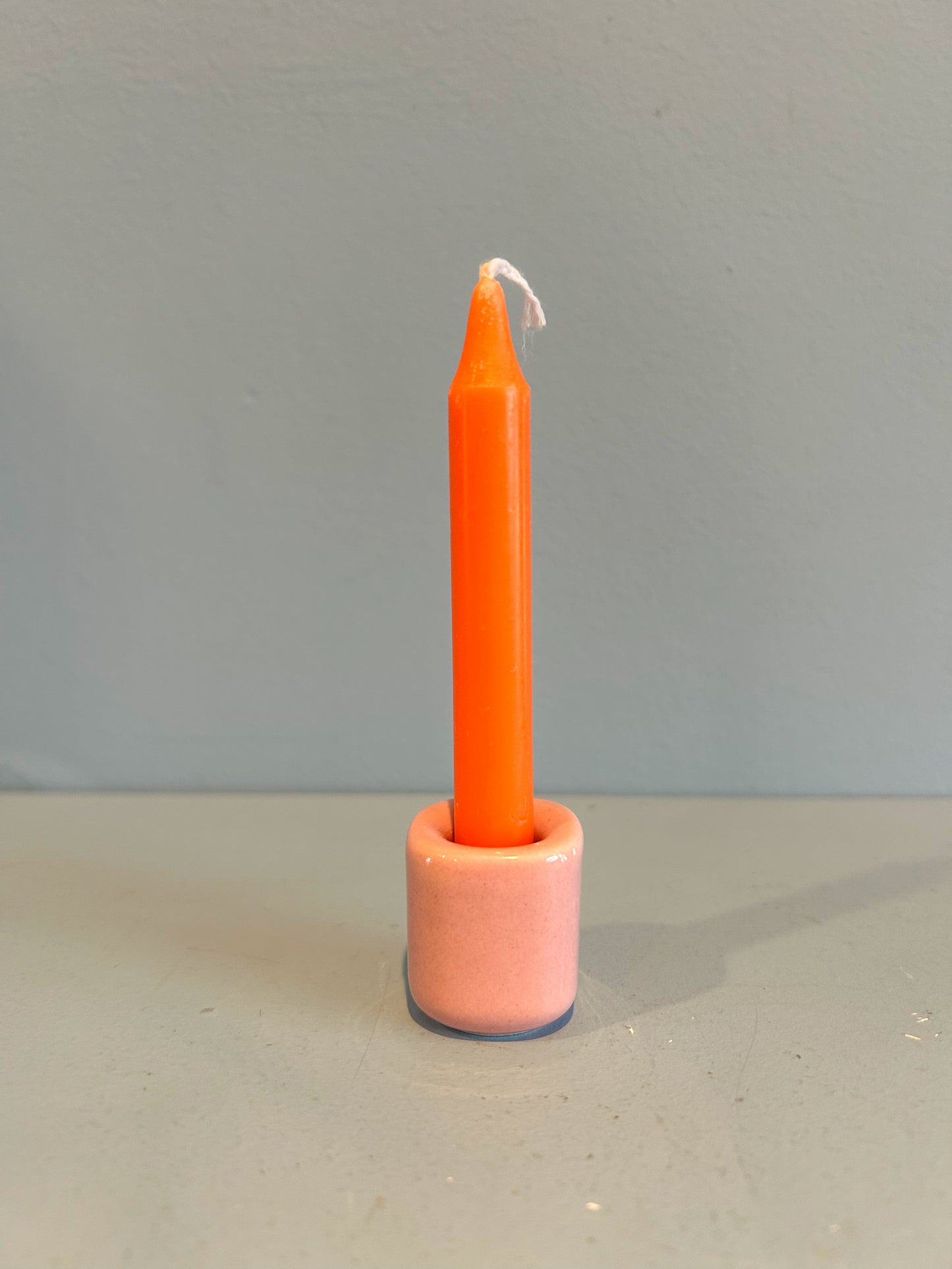 4” mini taper candle w/ holder
