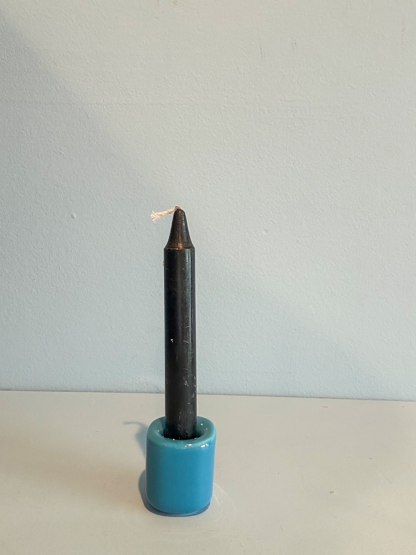 4” mini taper candle w/ holder