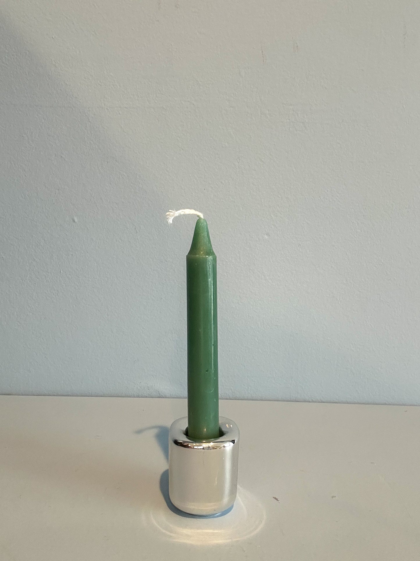 4” mini taper candle w/ holder