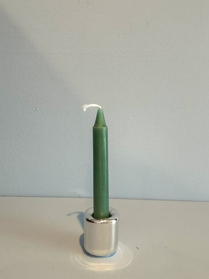 4” mini taper candle w/ holder
