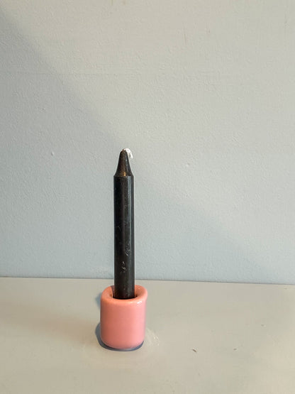 4” mini taper candle w/ holder