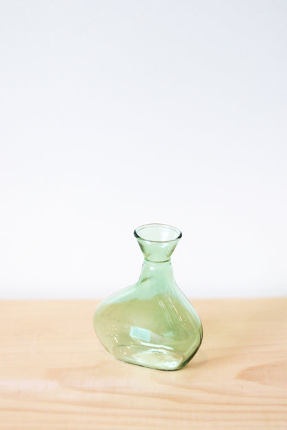 Green Glass Bud Vase