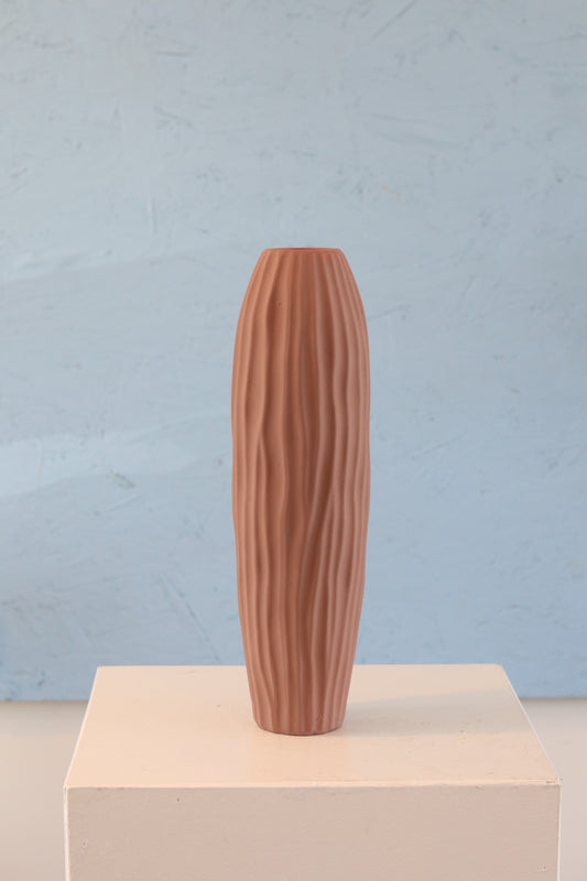 Tall Ridged Vase