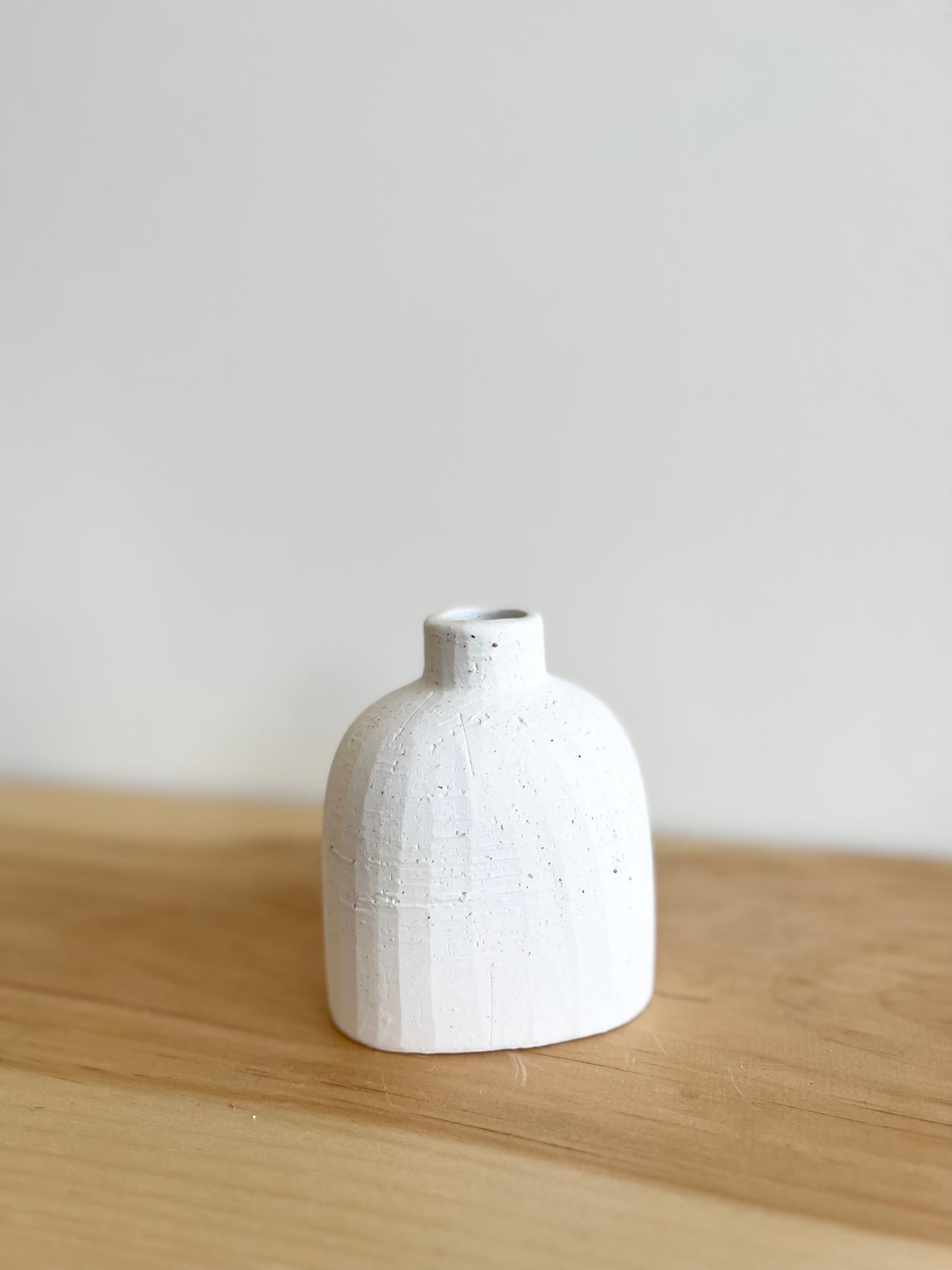 White Stone Bud Vase